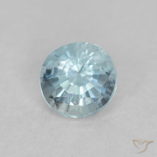 0.17ct Натуральный Голубые Аквамарин, Круглый, VS-SI