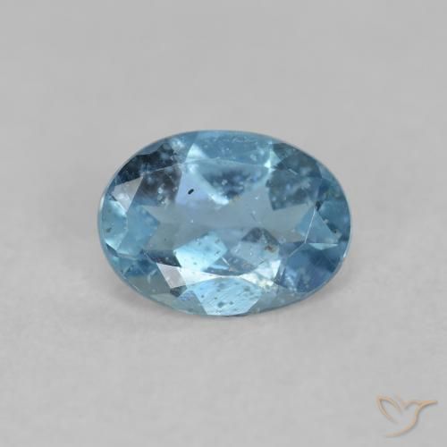 0.25ct Натуральный Глубокий лазурно-синий Аквамарин, Овал, VS-SI
