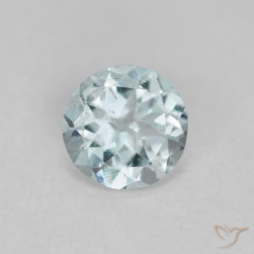 0.36ct Натуральный Светло-голубой Аквамарин, Круглый, VVS-VS