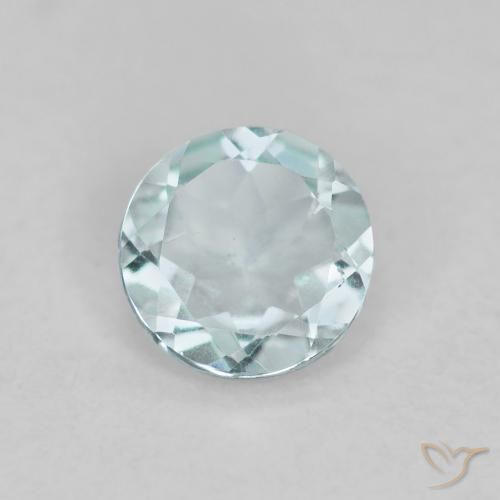 0.36ct Натуральный Светло-голубой Аквамарин, Круглый, Чистота VS