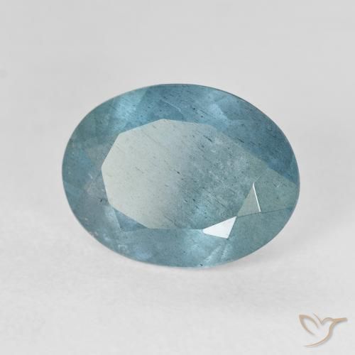 5.00ct Натуральный Light Bluish Turquoise Аквамарин, Овал, VS-SI