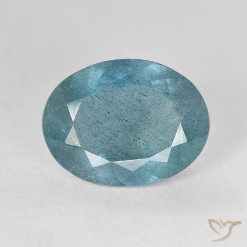 5.00 карата, натуральный Light Bluish Turquoise Аквамарин, Овал, VS-SI