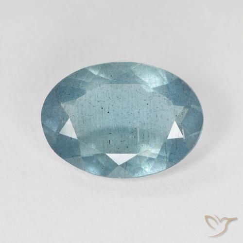 3.43ct Натуральный Голубовато-зеленый Аквамарин, Овал, VS-SI