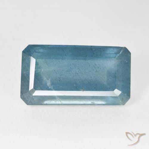 10.40ct Натуральный Средний синий Аквамарин, Изумрудная огранка, VS-SI