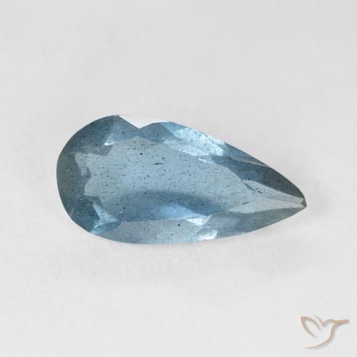 2.35ct Натуральный Светло-голубой Аквамарин, Форма груши, VS-SI