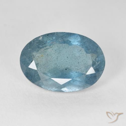5.63ct Натуральный Светло-синий Аквамарин, Овал, VS-SI
