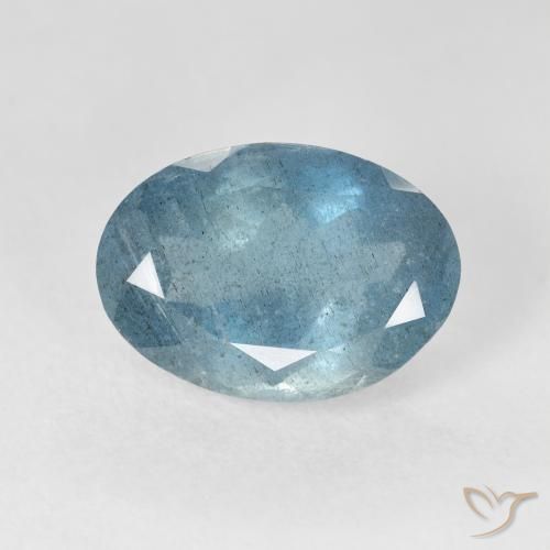 5.28ct Натуральный Светло-синий Аквамарин, Овал, VS-SI