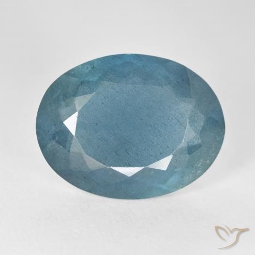 12.80ct Натуральный Зеленовато-синий Аквамарин, Овал, VS-SI
