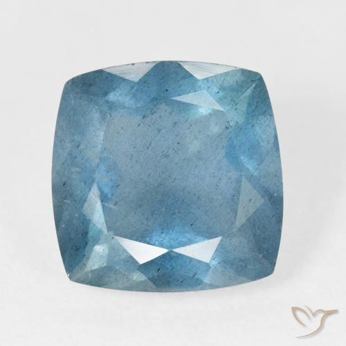 6.26ct Натуральный Голубовато-зеленый Аквамарин, Подушка, VS-SI