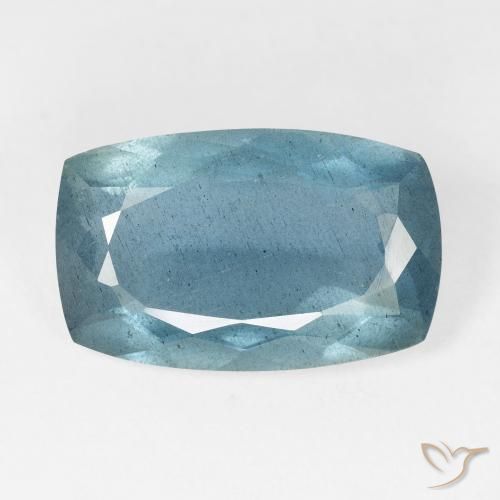 8.71ct Натуральный Light Bluish Turquoise Аквамарин, Подушка, VS-SI