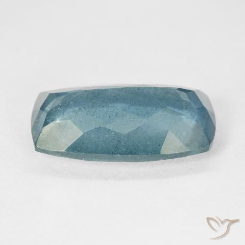 8.71 карата, натуральный Light Bluish Turquoise Аквамарин, Подушка, VS-SI