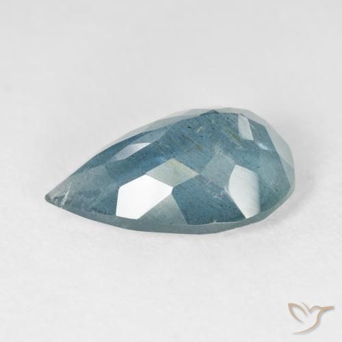 5.66 карата, натуральный Light Bluish Turquoise Аквамарин, Форма груши, VS-SI