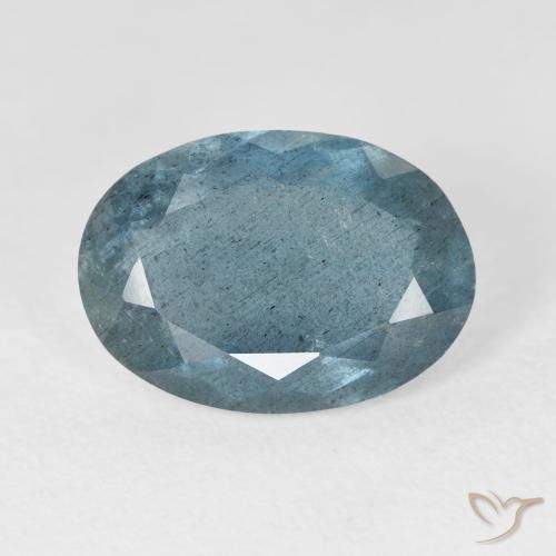 5.19ct Натуральный Голубовато-зеленый Аквамарин, Овал, VS-SI, Photo A