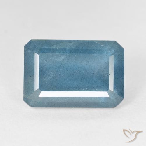 9.93ct Натуральный Интенсивный серебристый аква-синий Аквамарин, Изумрудная огранка, VS-SI