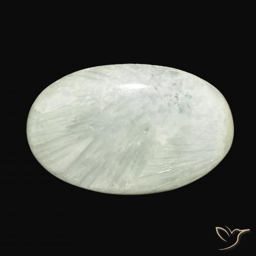 54.71ct Натуральный Светло-зеленый Арагонит, Овал, Непрозрачный