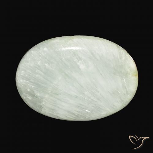 48.07ct Натуральный Светло-зеленый Арагонит, Овал, Непрозрачный