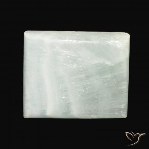 65.98ct Натуральный Светло-зеленый Арагонит, Огранка Багет, Непрозрачный