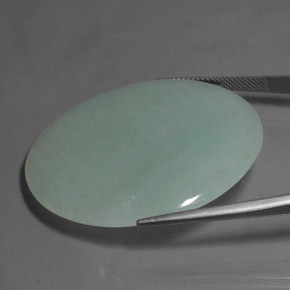 53.37 карата, натуральный Зеленый Авантюрин, Огранка Круг, Полупрозрачный