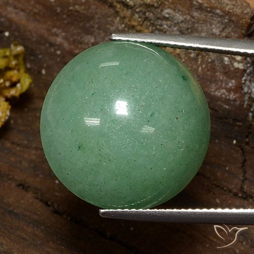 25.70ct Натуральный Бледно-зеленый мох Авантюрин, Круглый, Непрозрачный, Photo A