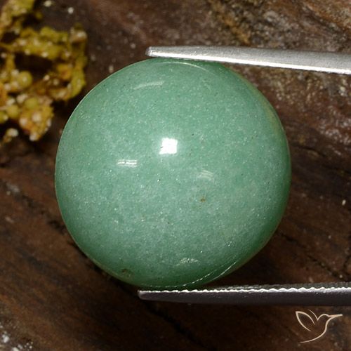 25.73ct Натуральный Средний зеленый Авантюрин, Круглый, Непрозрачный