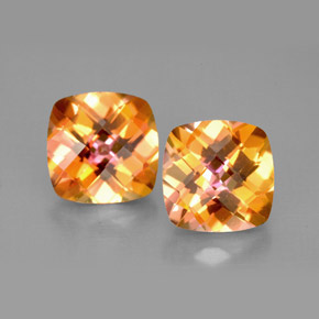 Натуральный радужный верх топаз с покрытием azotic  карата подушка крой, чистота VVS