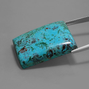 Натуральный Синий различных оттенков Азурит 46,93 карата Огранка Багет, Непрозрачный