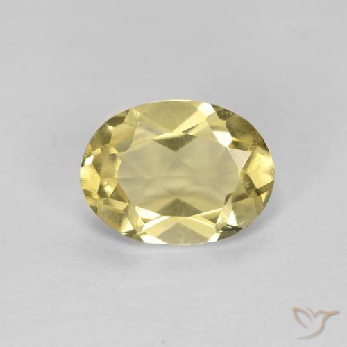 1.12ct Натуральный Горчично-желтый Берилл, Овал, VVS-VS