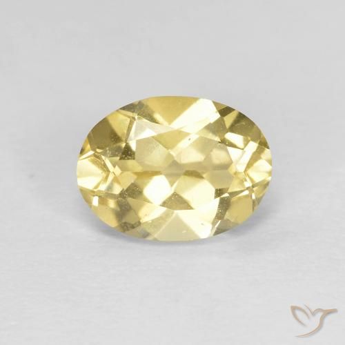 1.27ct Натуральный Дижонский желтый Берилл, Овал, VVS-VS