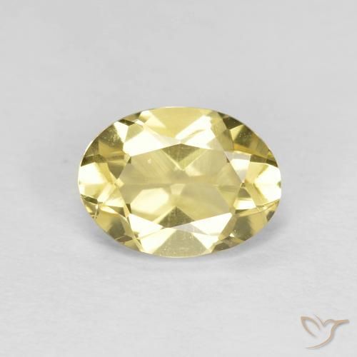 1.15ct Натуральный Светлая Лагуна Жёлтая Берилл, Овал, VVS-VS
