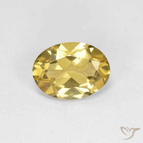 0.95ct Натуральный Королевский желтый Берилл, Овал, VVS-VS