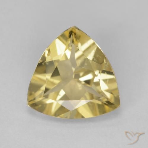 1.32ct Натуральный Теплый желтый Берилл, Триллион, VVS-VS