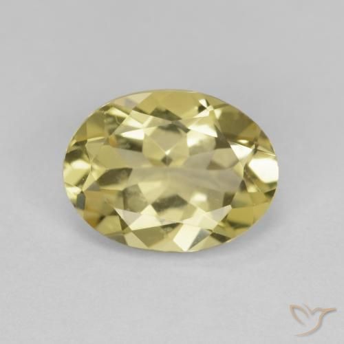 1.58ct Натуральный Средний желтый Берилл, Овал, Чистота VS