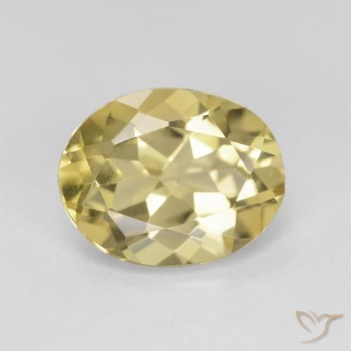 2.56ct Натуральный Теплый желтый Берилл, Овал, Чистота VS