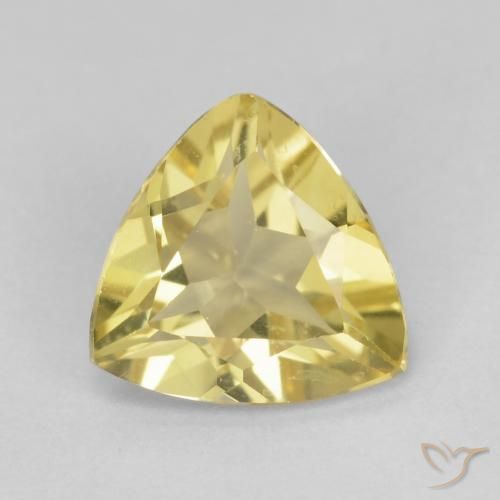 1.36ct Натуральный Светло-желтый Берилл, Триллион, Чистота VS