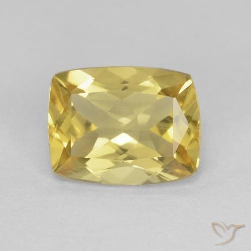 1.42ct Натуральный Светло-медово-желтый Берилл, Подушка, Чистота VS