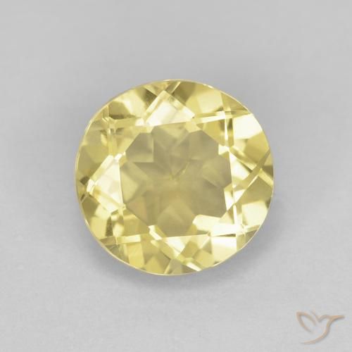 1.38ct Натуральный Землисто-желтый Берилл, Круглый, Чистота VS