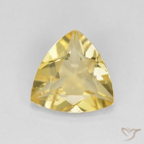 1.38ct Натуральный Светло-золотисто-желтый Берилл, Триллион, Чистота VS
