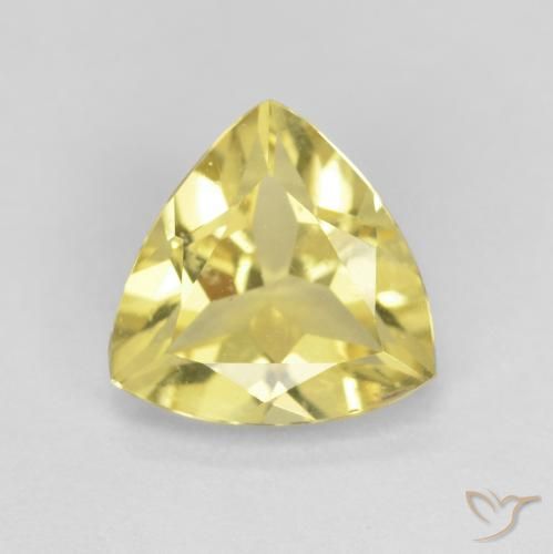 1.46ct Натуральный Шмель желтый Берилл, Триллион, Чистота VS