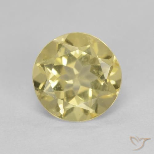 2.06ct Натуральный Светлое золото Берилл, Круглый, VVS-VS