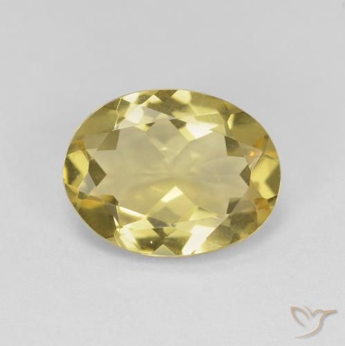 2.69ct Натуральный Светло-золотисто-желтый Берилл, Овал, Чистота VVS