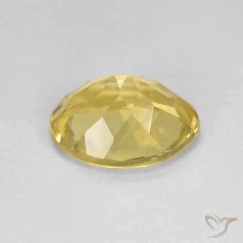 3.00 карата, натуральный Medium Light-Yellow Берилл, Овал, Чистота VVS