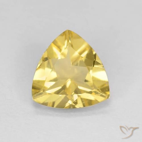 1.28ct Натуральный Тосканский желтый Берилл, Триллион, VVS-VS