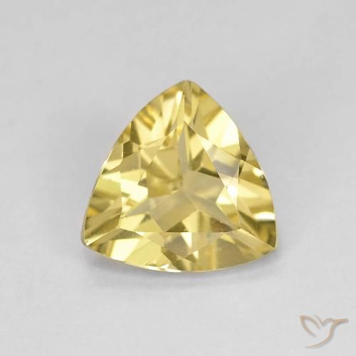 1.28ct Натуральный Тосканский желтый Берилл, Триллион, VVS-VS