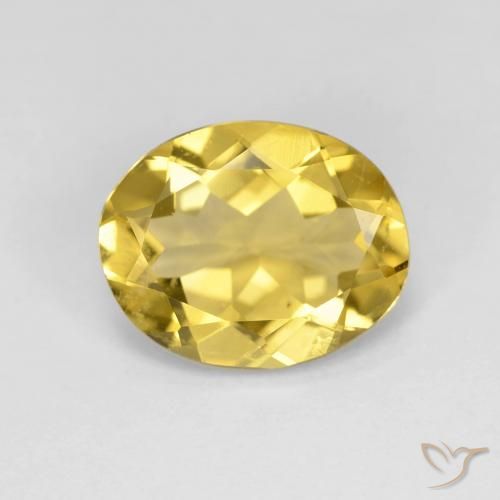 2.87ct Натуральный Средний желтый Берилл, Овал, VVS-VS