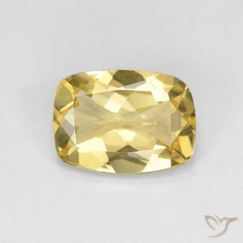 1.34ct Натуральный Тосканский желтый Берилл, Подушка, Чистота VVS