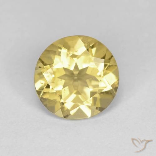 1.16ct Натуральный Тосканский желтый Берилл, Круглый, Чистота VS
