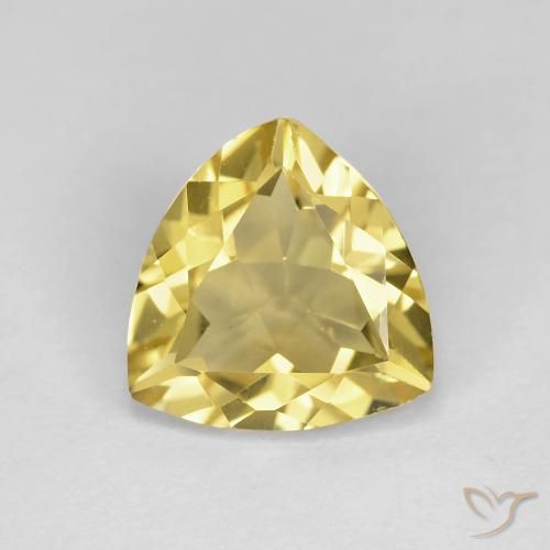 1.90ct Натуральный Светлое золото Берилл, Триллион, VVS-VS