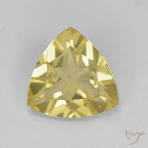 1.25ct Натуральный Землисто-желтый Берилл, Триллион, VVS-VS