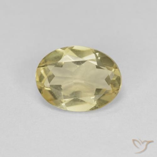 1.59ct Натуральный Средний желтый Берилл, Овал, Чистота VS