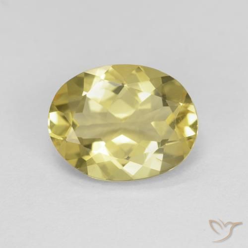 2.04ct Натуральный Коричневато-желтый Берилл, Овал, Чистота VVS